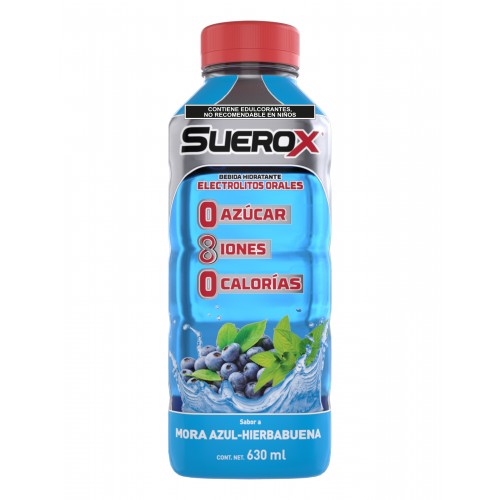 Suerox Adulto Mora Azul con Hierbabuena 630 ml
