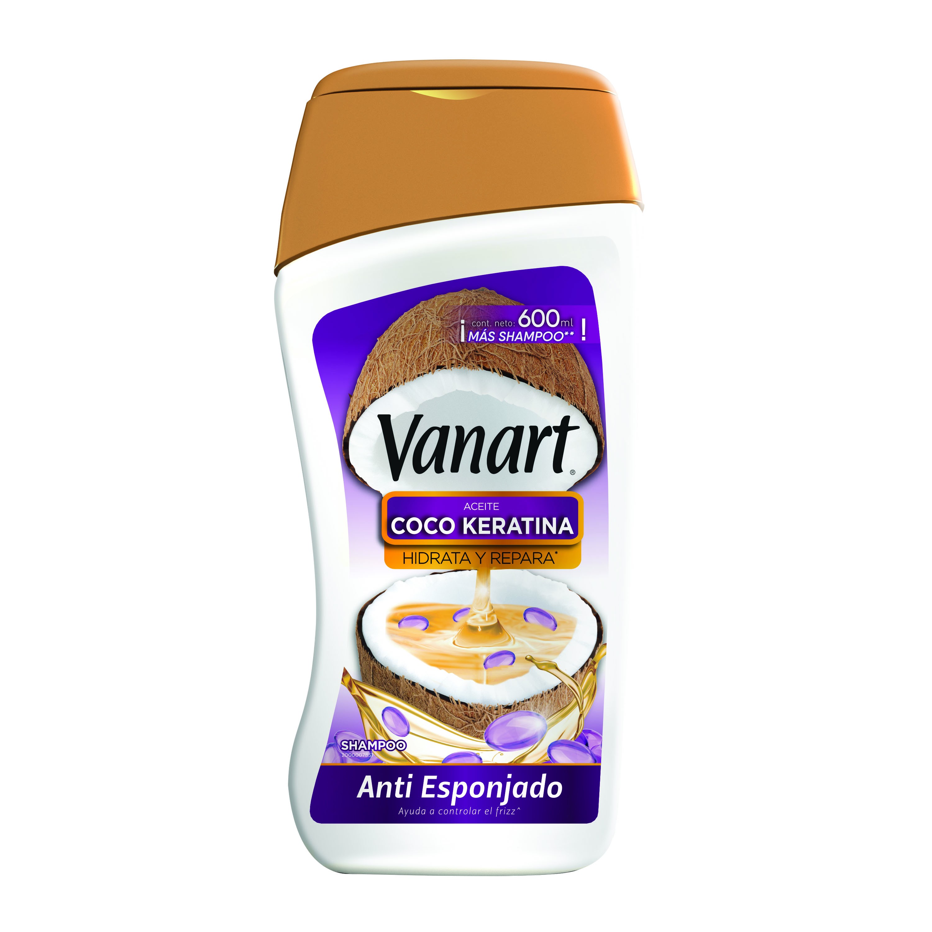 Vanart Shampoo Antiesponjado Keratina 600 ml