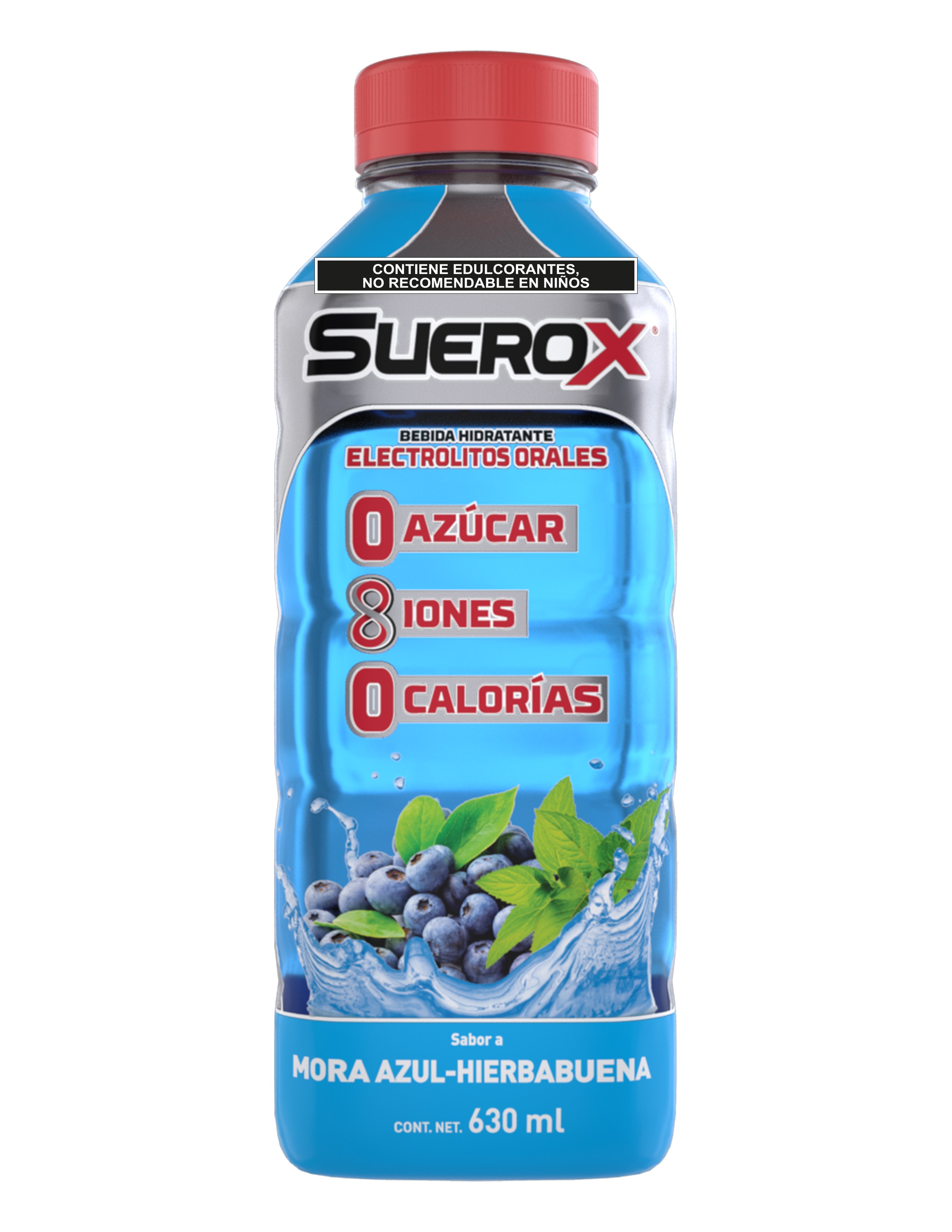 Suerox Adulto Mora Azul con Hierbabuena 630 ml