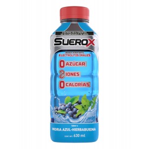 Suerox Adulto Mora Azul con Hierbabuena 630 ml